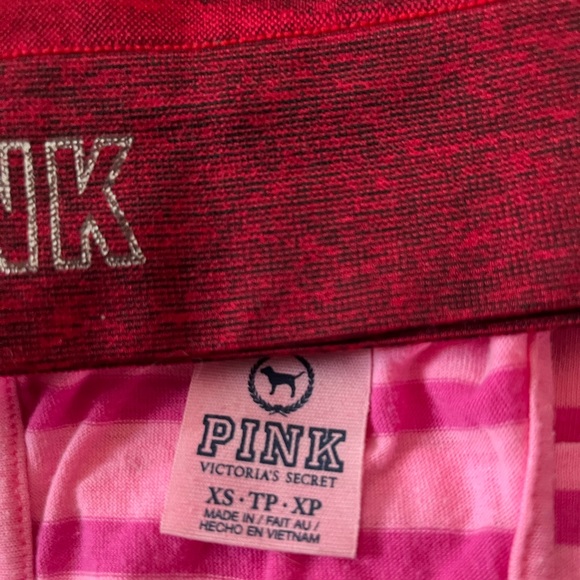 Pink Victoria’s Secret striped tank top and sports bra - Picture 2 of 9